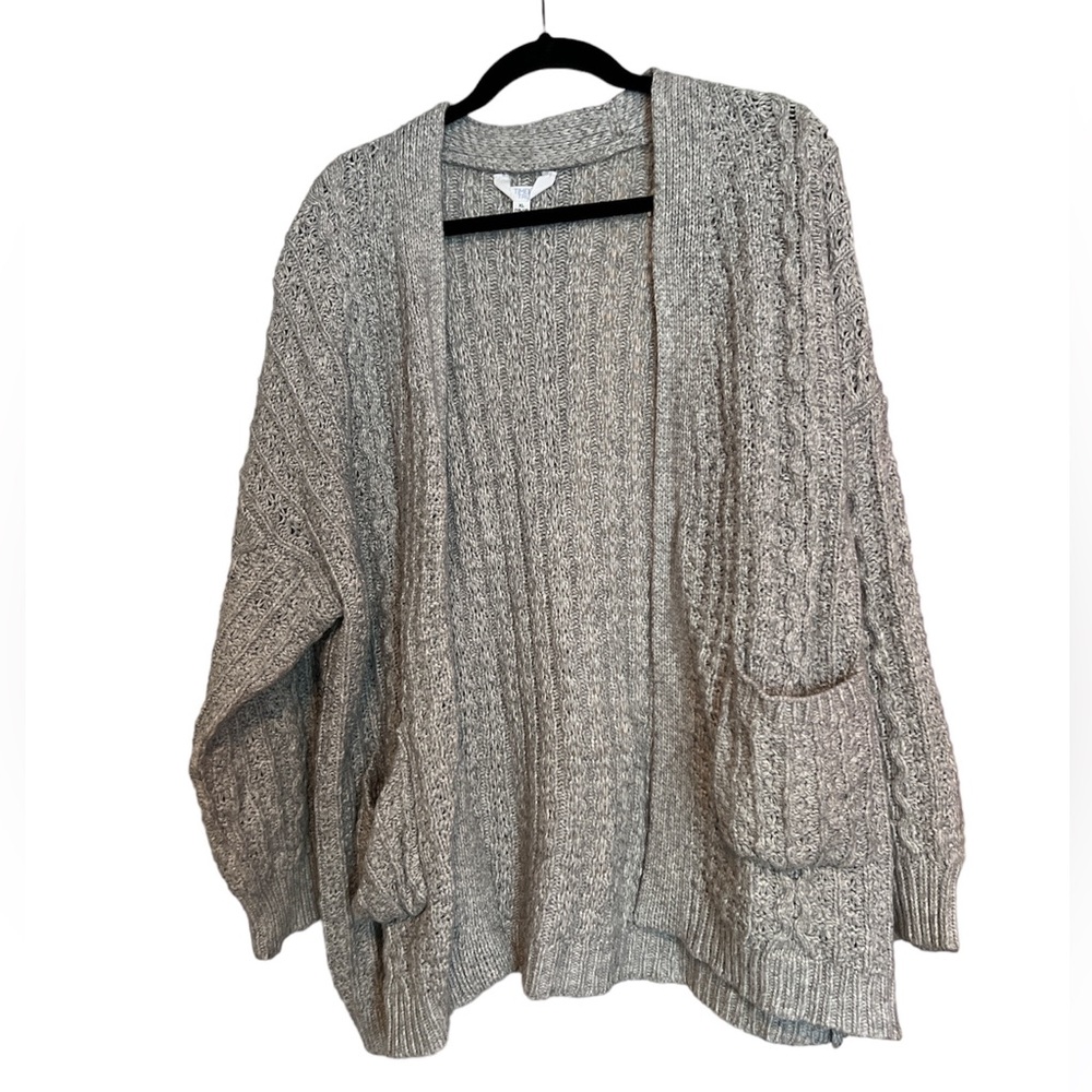 Oversized gray cardigan